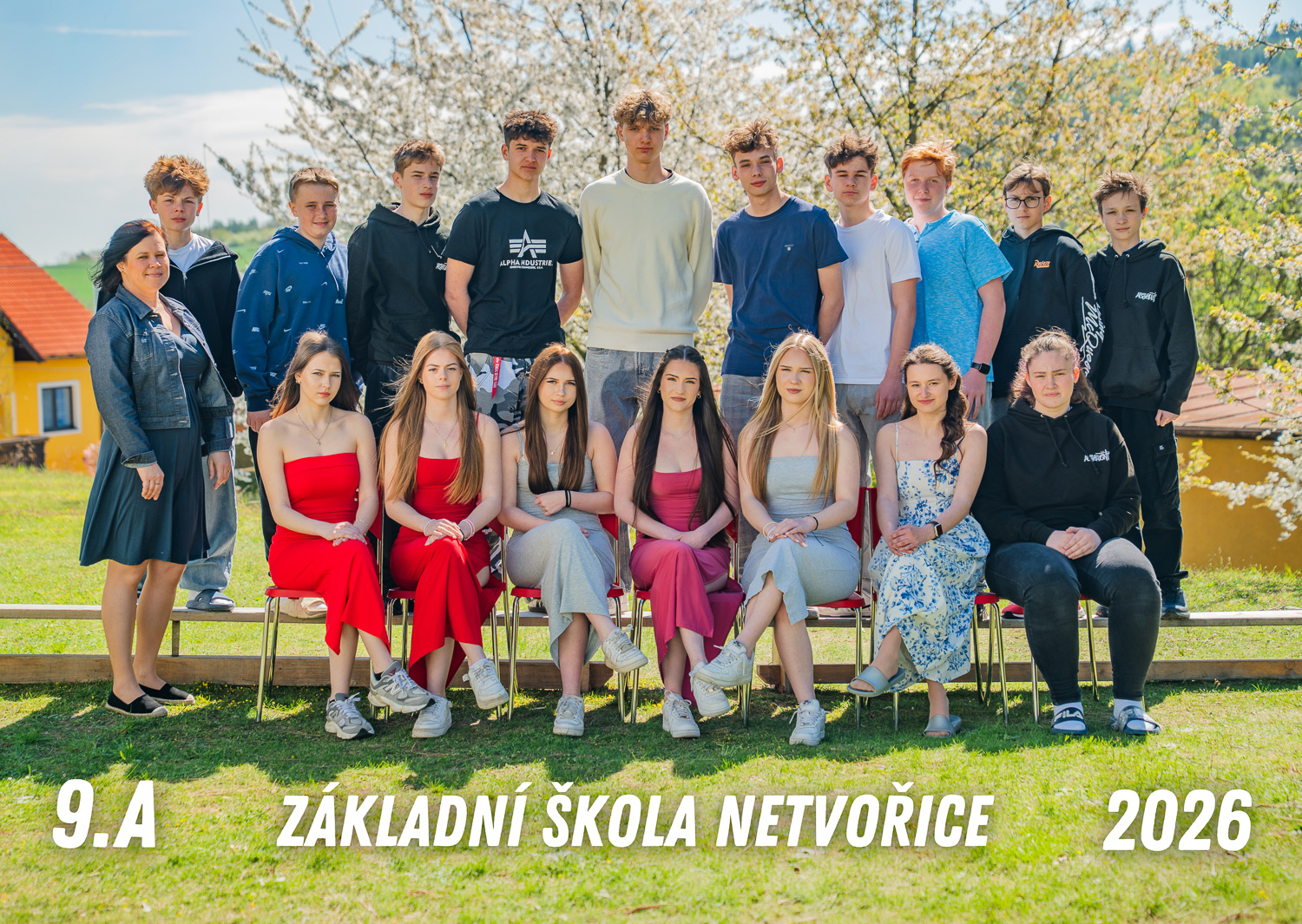 Třídní fotografie žáků základní školy